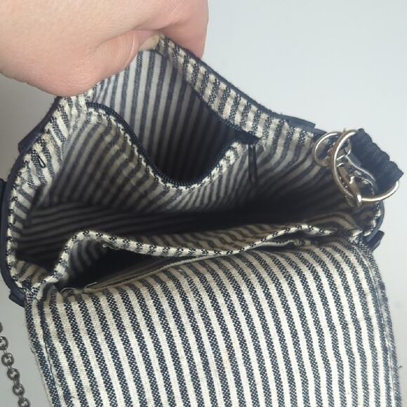 Compact Black Tire Crossbody Bag Upcycled Adjustable Strap - Picture 8 of 15